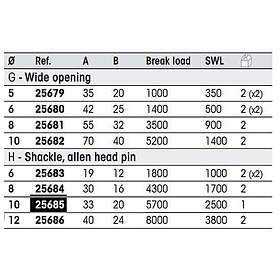 Plastimo Forged Allen Head Pin Shackle Silver 6 mm (2 pcs)