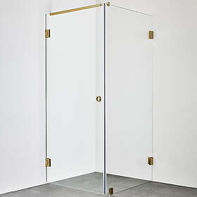 Hafa DUSCHHÖRN INFINITY Combi DÖRR/VÄGG 100X90 MÄSSING 1451211