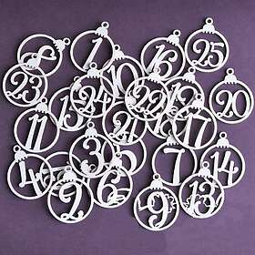 Creativ Chipboard Die Cuts Numbers 1-25 Adventskalender