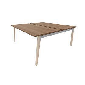 Leaderburo Bureau bench 2 personnes pieds métal et bois Erika 180x60