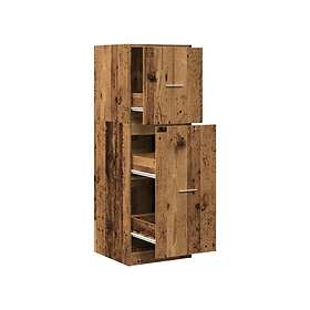 vidaXL Apoteksskåp åldrat trä 40x41x118 cm konstruerat trä
