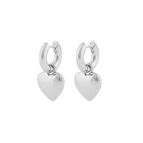 Snö Of Sweden Lara Heart Ring Pendant Earring Plain Silver