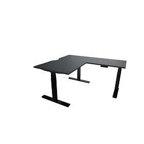 Mateol bureau d'angle réversible électrique avec encoche Dynamics noir AXEL D160X80/L80/CPL