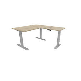 Mateol bureau d'angle réversible électrique Dynamics Gris aluminium AXELD140X80/L80/CPL