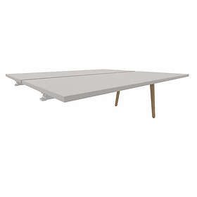 Extension pour bureau bench avec pieds en bois massif Oviedo Blanc polaire ou gris naturel TIMBER de croissance L140/cpl