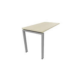 Mateol Retour pour bureau individuel profondeur 60 cm Producteo Gris aluminium CONNECT : retours sur piétement arche P60 D120x60/cpl