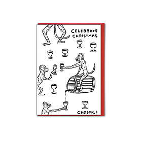 Collection Holiday David Shrigley Celebrate Monkeys Card