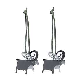 Ernst julhänge bock 2-pack Silver 7 cm