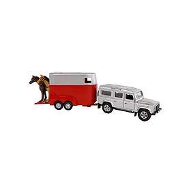 Kids Globe Die-cast Land Rover with Horse Trailer 1:32