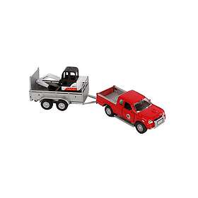 Kids Globe Die-cast Mitsubishi with Mini Digger 27cm