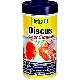 Tetra Discus Colour Granules – fiskfoder för diskusfisk med röd pigmentering, främjar hälsa, tillväxt och intensiv färgprakt, 250ml