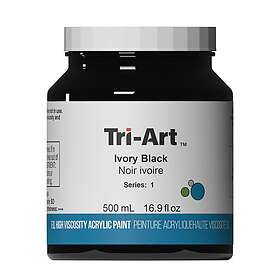 Tri-Art High Viscosity Akrylfärg 500ml Ivory Black