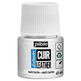 Pebeo Cuir Læder Maling 45ml Hvid Mat Satin Finish