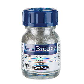 Schmincke Aqua Bronze, vattenlösligt metallicpulver 20ml, Silver 15 815