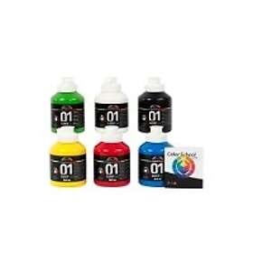 A-Color Acrylic Paint Glossy - 6 x 500 ml