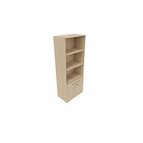 Matelpro Armoire combinée de rangement largeur 80 cm Archiva Chêne fil hêtre nebraska timber cèdre blanc argile gris ou noir 80x201x48 