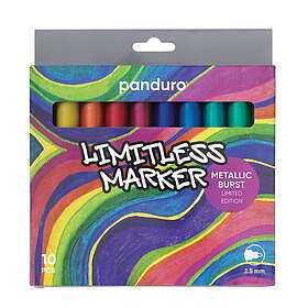 Marker Limitless Metallic Burst Set 10 – akrylpennor med metallicfärg