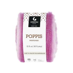 House of Yarn Gjestal Garn Poppis printgarn 50g rosa – graderat garn