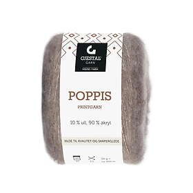 House of Yarn Gjestal Garn Poppis printgarn 50g brun – graderat garn