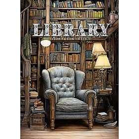 Library Coloring Book for Adults