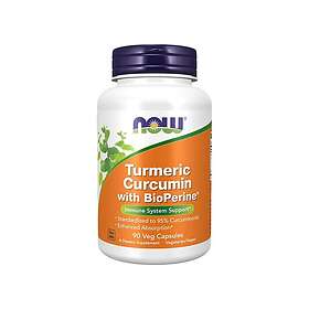 Now Foods Turmeric Curcumin BioPerine 90 Veg Capsules