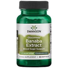 Swanson Glucohelp Banaba Extract, 1,33 Mg (60 Caps)