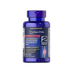 Puritan's Pride Triple Strength Glucosamine, Chondroitin & MSM Joint Soother 60 Caplets