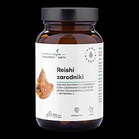 Aura Herbals Reishi Spores 800mg Vitamin C 60 Capsules