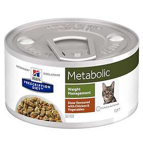 Hill's Prescription Diet Feline Metabolic Stew Chicken & Vegetables 24x82g