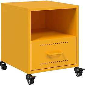 vidaXL Sängbord senapsgul 36x39x43,5 cm stål