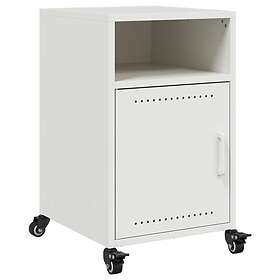 vidaXL Sängbord vit 36x39x59 cm stål