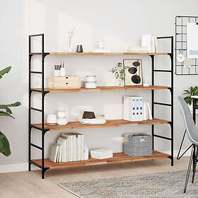 vidaXL Svävande hyllor 2 st 140x40x2 cm behandlat massivt akaciaträ