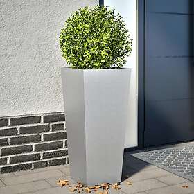 vidaXL Trädgårdskrukor 2 st 35x35x75 cm galvaniserat stål