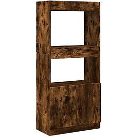 vidaXL Högskåp rökfärgad ek 63x33x140 cm konstruerat trä