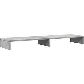 vidaXL Skärmställ betonggrå 100x27x10 cm konstruerat trä