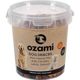 Ozami Dog Snack Mini Hearts Mix Bucket 500g