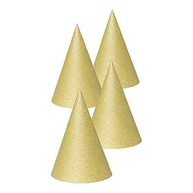 Partyhattar Guld Glitter 4-pack