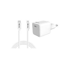 Sandberg 441-57 2-i-1 20W 3A PD USB-C med USB-C to Lightning cable (1m)