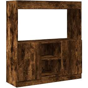 vidaXL Högskåp rökfärgad ek 92x33x100 cm konstruerat trä