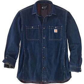 Carhartt Denim Fleece Lined Snap Front Shirt Jacket (Herr)