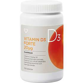 Hjärtats Vitamin D Forte 20µg Tablett 100 st