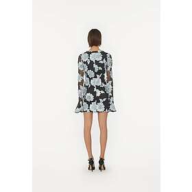 Rotate Flower Mesh Ls Mini Dress