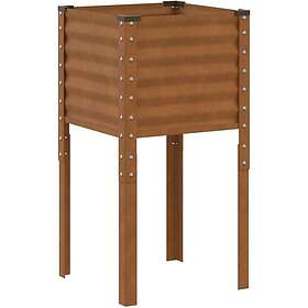 vidaXL Odlingslåda 45x45x88 cm väderbeständigt stål