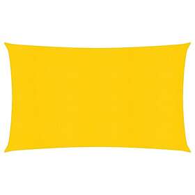vidaXL Solsegel 160g/m² rektangulär gul 4x7 m HDPE