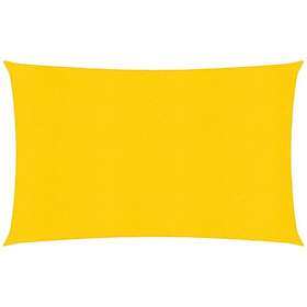 vidaXL Solsegel 160g/m² rektangulär gul 5x7 m HDPE
