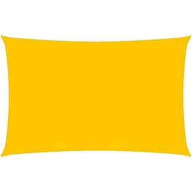 vidaXL Solseil HDPE rektangulær 3,5x5 m gul
