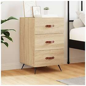 vidaXL Sängbord sonoma-ek 40x40x66 cm konstruerat trä