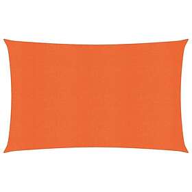 vidaXL Solseil HDPE rektangulært 3x5 m oransje