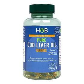 Holland & Barrett High Strength Pure Cod Liver Oil 1000mg 60 Caps