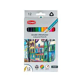 Toma Triangulära Blyertspennor Jumbo 12 Färger (382832)